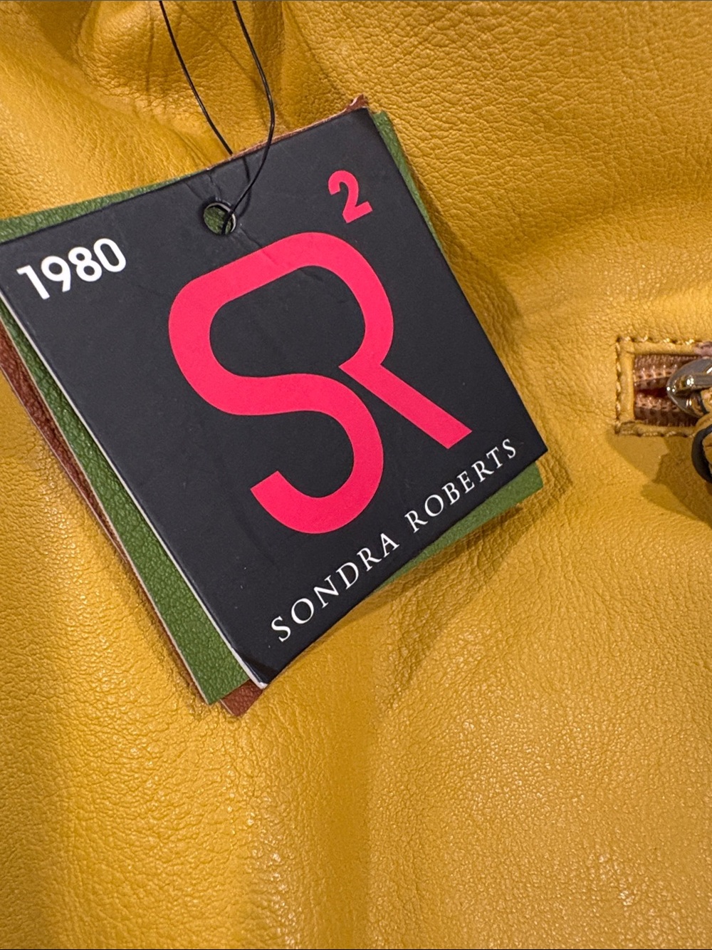Gorgeous Sondra Robert Maize Woven Strap Bag,NWT - Picture 4 of 12